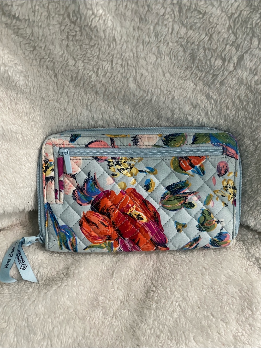Vera Bradley Deluxe Travel Wallet/Sea Air Floral